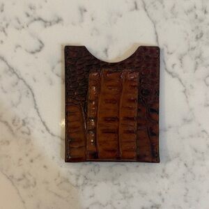 Brighton Dark Brown Crocodile Card Holder